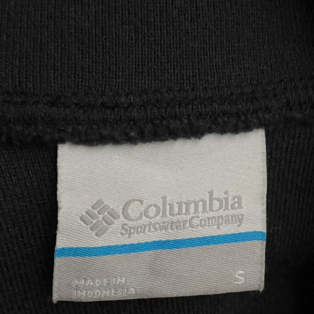 Columbia Men's S Black Faux Sherpa Fleece Boulder Springs 1/4 Pullover‎ Hoodie